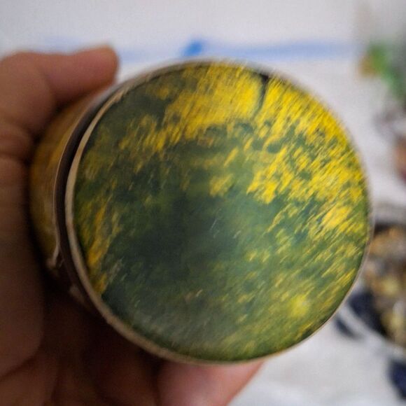 Africa Themed Vintage Stone Vase Giraffe Savanna Home Decor Carved Pottery - Picture 6 of 7